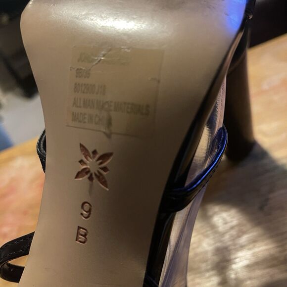 BCBGeneration Jordan Sunflower Heels Caged Gladiator Sandals Womens Size 9 Black - Picture 11 of 11